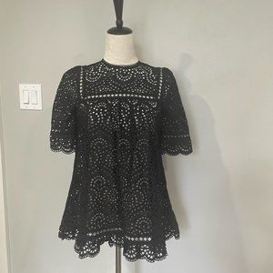 NWOT Zimmerman Black Bayou Swirl Swing Blouse Size 0